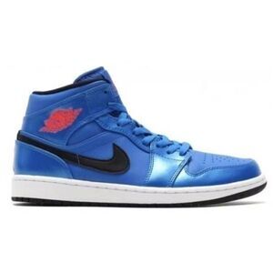 NIKE Air Jordan 1 Retro Mid "Sport Blue" Sneakers Size 13